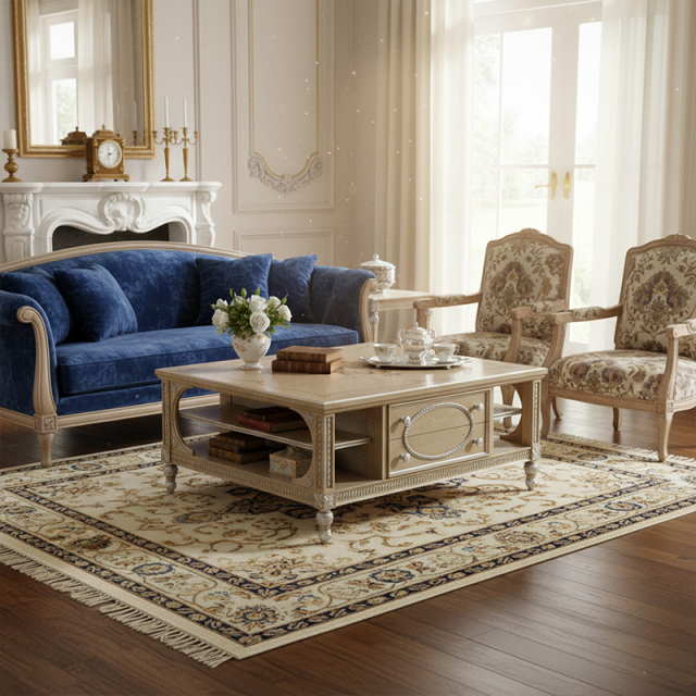 EKAR Furniture | Regency Silver-Leaf Marquetry Coffee Table – Luxury American Classical Living Room Decor,EKAR FURNITURE CO.,LTD,EKAR Furniture | Regency Silver-Leaf Marquetry Coffee Table – Luxury American Classical Living Room Decor,foshan furniture factory,custom Furniture factory,china furniture factory