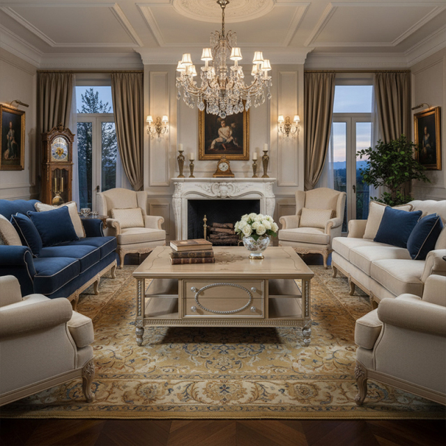EKAR Furniture | Regency Silver-Leaf Marquetry Coffee Table – Luxury American Classical Living Room Decor,EKAR FURNITURE CO.,LTD,EKAR Furniture | Regency Silver-Leaf Marquetry Coffee Table – Luxury American Classical Living Room Decor,foshan furniture factory,custom Furniture factory,china furniture factory