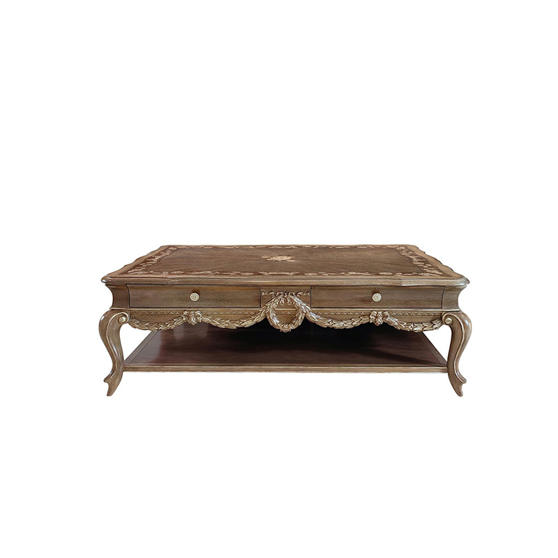 EKAR Furniture | Heritage Laurel Hand-Carved Coffee Table – Luxury American Classical Centerpiece,EKAR FURNITURE CO.,LTD,EKAR Furniture | Heritage Laurel Hand-Carved Coffee Table – Luxury American Classical Centerpiece,foshan furniture factory,custom Furniture factory,china furniture factory
