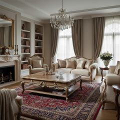 EKAR Furniture | Heritage Laurel Hand-Carved Coffee Table – Luxury American Classical Centerpiece,EKAR FURNITURE CO.,LTD,EKAR Furniture | Heritage Laurel Hand-Carved Coffee Table – Luxury American Classical Centerpiece,foshan furniture factory,custom Furniture factory,china furniture factory