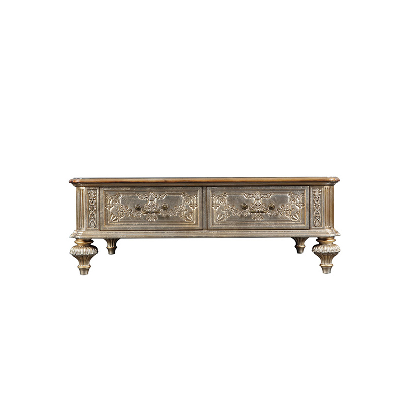 EKAR Furniture | Grand Estate Silver-Leaf Coffee Table - American Classical Luxury Centerpiece,EKAR FURNITURE CO.,LTD,EKAR Furniture | Grand Estate Silver-Leaf Coffee Table - American Classical Luxury Centerpiece,foshan furniture factory,custom Furniture factory,china furniture factory