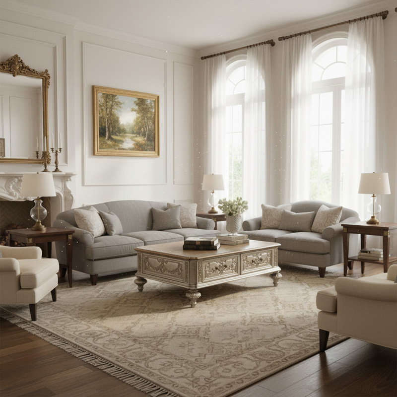 EKAR Furniture | Grand Estate Silver-Leaf Coffee Table - American Classical Luxury Centerpiece,EKAR FURNITURE CO.,LTD,EKAR Furniture | Grand Estate Silver-Leaf Coffee Table - American Classical Luxury Centerpiece,foshan furniture factory,custom Furniture factory,china furniture factory