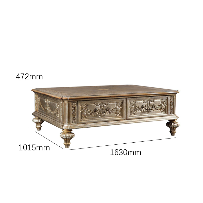 EKAR Furniture | Grand Estate Silver-Leaf Coffee Table - American Classical Luxury Centerpiece,EKAR FURNITURE CO.,LTD,EKAR Furniture | Grand Estate Silver-Leaf Coffee Table - American Classical Luxury Centerpiece,foshan furniture factory,custom Furniture factory,china furniture factory