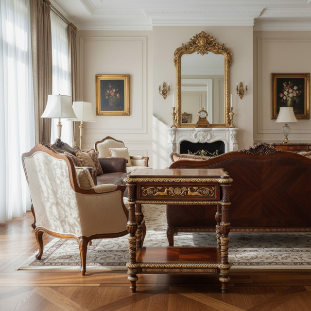 EKAR Furniture | Grand Estate Heritage Gilded Side Table - Luxury American Classical End Table,EKAR FURNITURE CO.,LTD,EKAR Furniture | Grand Estate Heritage Gilded Side Table - Luxury American Classical End Table,foshan furniture factory,custom Furniture factory,china furniture factory