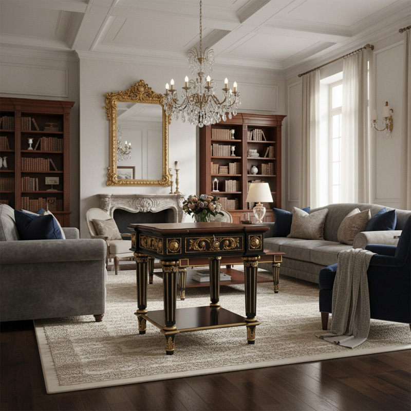 Luxury American Classical Side Table by EKAR Furniture | Bespoke Living Room Decor,EKAR FURNITURE CO.,LTD,Luxury American Classical Side Table by EKAR Furniture | Bespoke Living Room Decor,foshan furniture factory,custom Furniture factory,china furniture factory