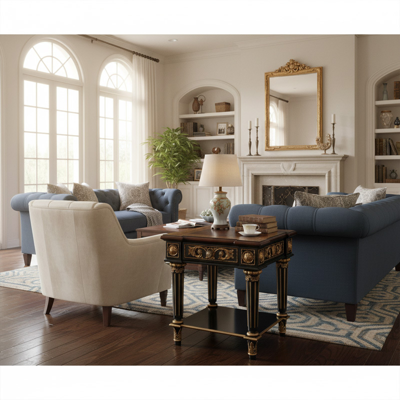 Luxury American Classical Side Table by EKAR Furniture | Bespoke Living Room Decor,EKAR FURNITURE CO.,LTD,Luxury American Classical Side Table by EKAR Furniture | Bespoke Living Room Decor,foshan furniture factory,custom Furniture factory,china furniture factory