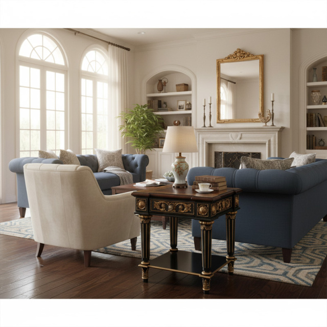 Luxury American Classical Side Table by EKAR Furniture | Bespoke Living Room Decor,EKAR FURNITURE CO.,LTD,Luxury American Classical Side Table by EKAR Furniture | Bespoke Living Room Decor,foshan furniture factory,custom Furniture factory,china furniture factory