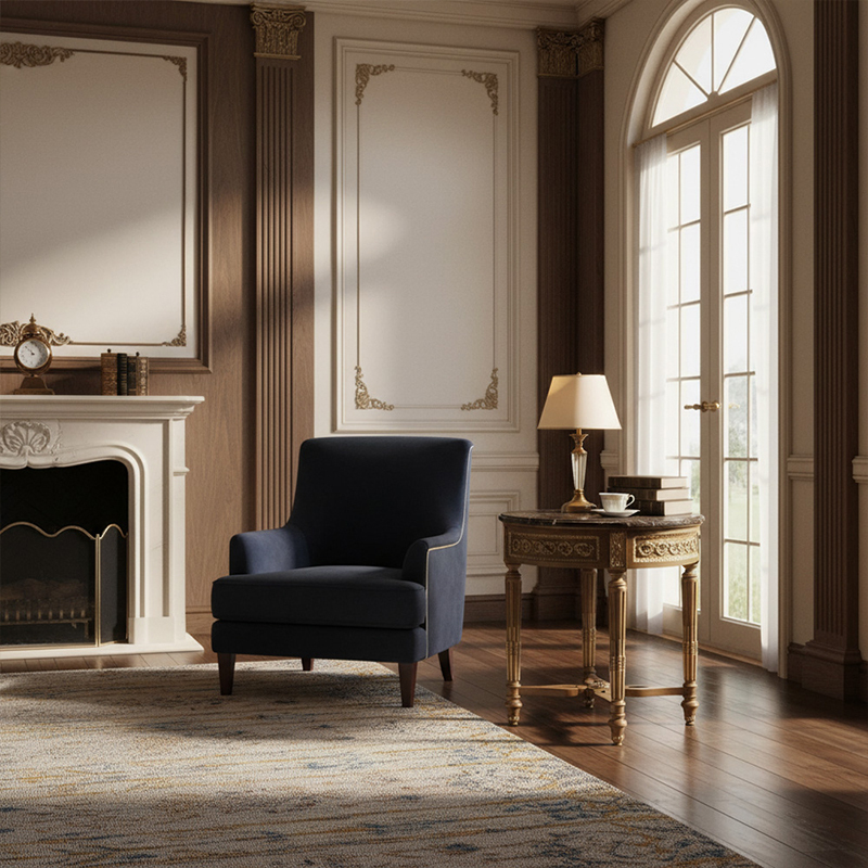 EKAR Furniture | Sovereign Heritage Marble-Top Accent Table - Luxury American Classical End Table,EKAR FURNITURE CO.,LTD,EKAR Furniture | Sovereign Heritage Marble-Top Accent Table - Luxury American Classical End Table,foshan furniture factory,custom Furniture factory,china furniture factory