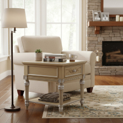 EKAR Furniture | Provincial Grace Silver-Leaf End Table - Luxury American Classical Side Table,EKAR FURNITURE CO.,LTD,EKAR Furniture | Provincial Grace Silver-Leaf End Table - Luxury American Classical Side Table,foshan furniture factory,custom Furniture factory,china furniture factory