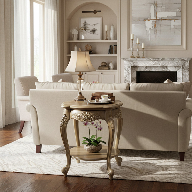 EKAR Furniture | Provincial Serenity Hand-Carved Side Table,EKAR FURNITURE CO.,LTD,EKAR Furniture | Provincial Serenity Hand-Carved Side Table x,foshan furniture factory,custom Furniture factory,china furniture factory