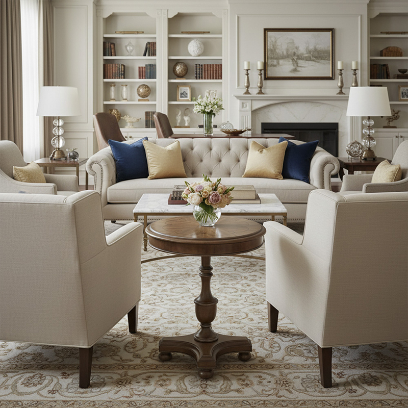 EKAR Furniture | Regency Manor Round Pedestal Accent Table – Luxury American Classical Side Table,EKAR FURNITURE CO.,LTD,EKAR Furniture | Regency Manor Round Pedestal Accent Table – Luxury American Classical Side Table,foshan furniture factory,custom Furniture factory,china furniture factory