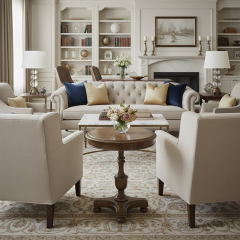EKAR Furniture | Regency Manor Round Pedestal Accent Table – Luxury American Classical Side Table,EKAR FURNITURE CO.,LTD,EKAR Furniture | Regency Manor Round Pedestal Accent Table – Luxury American Classical Side Table,foshan furniture factory,custom Furniture factory,china furniture factory