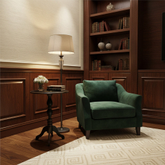 Azure Heritage Hand-Painted Pedestal Accent Table - Luxury American Classical Side Table | EKAR FURNITURE,EKAR FURNITURE CO.,LTD,Azure Heritage Hand-Painted Pedestal Accent Table - Luxury American Classical Side Table | EKAR FURNITURE,foshan furniture factory,custom Furniture factory,china furniture factory