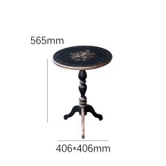 Azure Heritage Hand-Painted Pedestal Accent Table - Luxury American Classical Side Table | EKAR FURNITURE,EKAR FURNITURE CO.,LTD,Azure Heritage Hand-Painted Pedestal Accent Table - Luxury American Classical Side Table | EKAR FURNITURE,foshan furniture factory,custom Furniture factory,china furniture factory