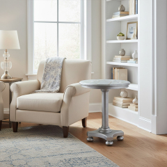 Argento Metallic Column Side Table - Luxury American Classical Silver Accent Table | EKAR FURNITURE,EKAR FURNITURE CO.,LTD,Argento Metallic Column Side Table - Luxury American Classical Silver Accent Table | EKAR FURNITURE,foshan furniture factory,custom Furniture factory,china furniture factory