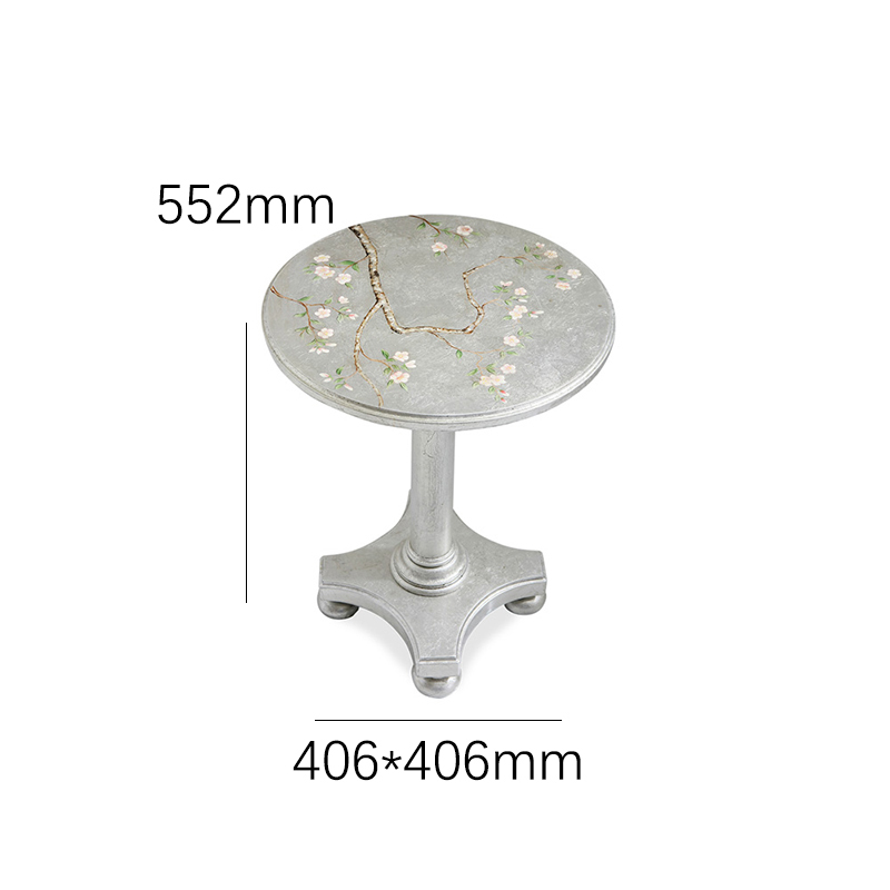 Argento Metallic Column Side Table - Luxury American Classical Silver Accent Table | EKAR FURNITURE,EKAR FURNITURE CO.,LTD,Argento Metallic Column Side Table - Luxury American Classical Silver Accent Table | EKAR FURNITURE,foshan furniture factory,custom Furniture factory,china furniture factory
