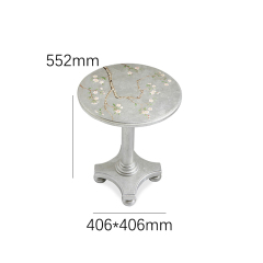 Argento Metallic Column Side Table - Luxury American Classical Silver Accent Table | EKAR FURNITURE,EKAR FURNITURE CO.,LTD,Argento Metallic Column Side Table - Luxury American Classical Silver Accent Table | EKAR FURNITURE,foshan furniture factory,custom Furniture factory,china furniture factory