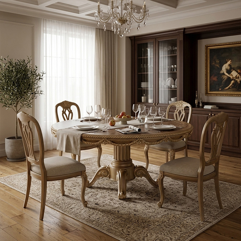 EKAR Furniture | Savannah Grace Heritage Marquetry Dining Table - Luxury American Classical Round Table,MY SHOP,EKAR Furniture | Savannah Grace Heritage Marquetry Dining Table - Luxury American Classical Round Table,foshan furniture factory,custom Furniture factory,china furniture factory