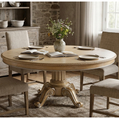 EKAR Furniture | Winston Manor Luxury Pedestal Dining Table - High-End American Classical Round Table,MY SHOP,EKAR Furniture | Winston Manor Luxury Pedestal Dining Table - High-End American Classical Round Table,foshan furniture factory,custom Furniture factory,china furniture factory