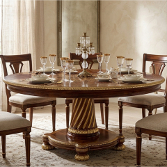EKAR Furniture | Sovereign Estate Grand Marquetry Dining Table - Luxury American Classical Pedestal Table,MY SHOP,EKAR Furniture | Sovereign Estate Grand Marquetry Dining Table - Luxury American Classical Pedestal Table,foshan furniture factory,custom Furniture factory,china furniture factory