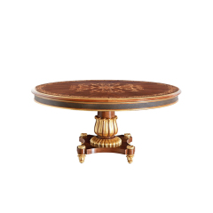 EKAR Furniture | Sovereign Heritage Marquetry Pedestal Dining Table – Luxury American Classical Centerpiece,MY SHOP,EKAR Furniture | Sovereign Heritage Marquetry Pedestal Dining Table – Luxury American Classical Centerpiece,foshan furniture factory,custom Furniture factory,china furniture factory