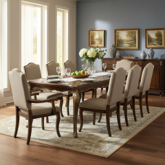 EKAR Furniture | Provincial Serenity Hand-Carved Dining Table – Luxury American Classical Wood Furniture,MY SHOP,EKAR Furniture | Provincial Serenity Hand-Carved Dining Table – Luxury American Classical Wood Furniture,foshan furniture factory,custom Furniture factory,china furniture factory