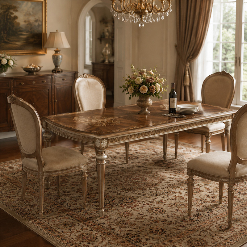 EKAR Furniture | Provincial Grace Heritage Extendable Dining Table,EKAR FURNITURE CO.,LTD,EKAR Furniture | Provincial Grace Heritage Extendable Dining Table,foshan furniture factory,custom Furniture factory,china furniture factory