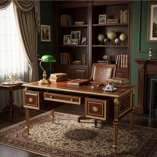 EKAR Furniture | Regency Ambassador Executive Desk – Luxury American Classical Study Furniture,MY SHOP,EKAR Furniture | Regency Ambassador Executive Desk – Luxury American Classical Study Furniture,foshan furniture factory,custom Furniture factory,china furniture factory