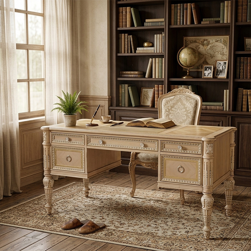 EKAR Furniture | Savannah Grace Executive Desk - Luxury American Classical Study Furniture,MY SHOP,EKAR Furniture | Savannah Grace Executive Desk - Luxury American Classical Study Furniture,foshan furniture factory,custom Furniture factory,china furniture factory