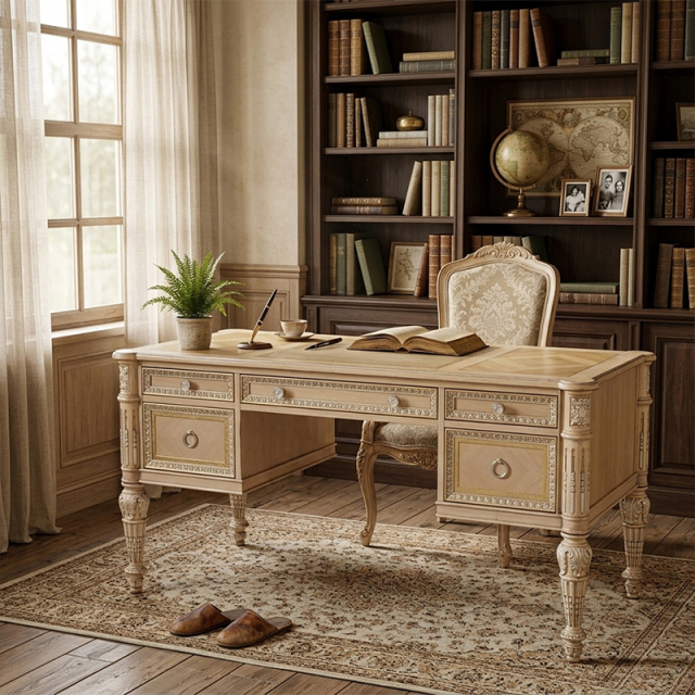 EKAR Furniture | Savannah Grace Executive Desk - Luxury American Classical Study Furniture,MY SHOP,EKAR Furniture | Savannah Grace Executive Desk - Luxury American Classical Study Furniture,foshan furniture factory,custom Furniture factory,china furniture factory