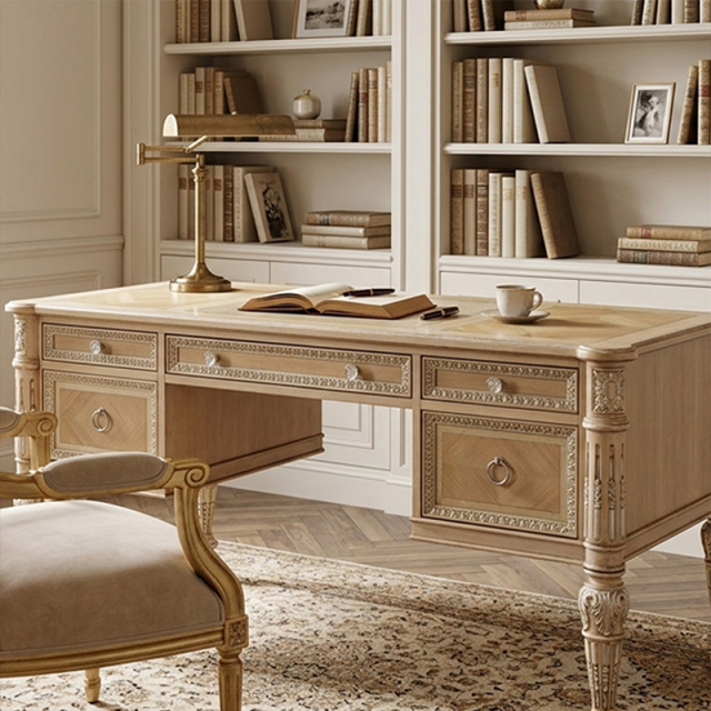 EKAR Furniture | Savannah Grace Executive Desk - Luxury American Classical Study Furniture,MY SHOP,EKAR Furniture | Savannah Grace Executive Desk - Luxury American Classical Study Furniture,foshan furniture factory,custom Furniture factory,china furniture factory