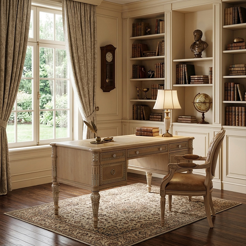 EKAR Furniture | Savannah Grace Executive Desk - Luxury American Classical Study Furniture,MY SHOP,EKAR Furniture | Savannah Grace Executive Desk - Luxury American Classical Study Furniture,foshan furniture factory,custom Furniture factory,china furniture factory