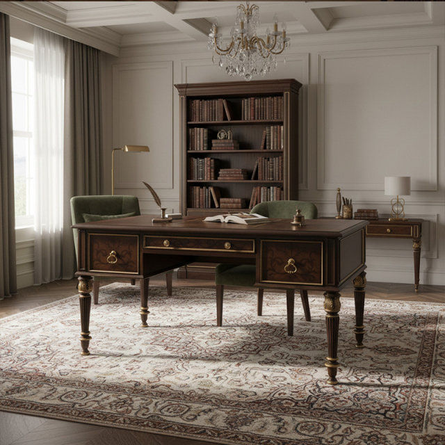 EKAR Furniture | Regency Sovereign Executive Desk - Luxury American Classical Office Furniture,MY SHOP,EKAR Furniture | Regency Sovereign Executive Desk - Luxury American Classical Office Furniture,foshan furniture factory,custom Furniture factory,china furniture factory