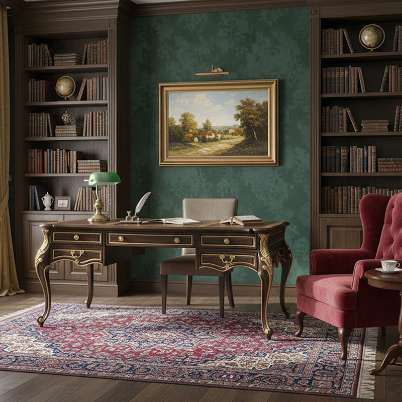 EKAR Furniture | Sovereign Manor Hand-Carved Executive Desk – Luxury American Classical Study Furniture,MY SHOP,EKAR Furniture | Sovereign Manor Hand-Carved Executive Desk – Luxury American Classical Study Furniture,foshan furniture factory,custom Furniture factory,china furniture factory