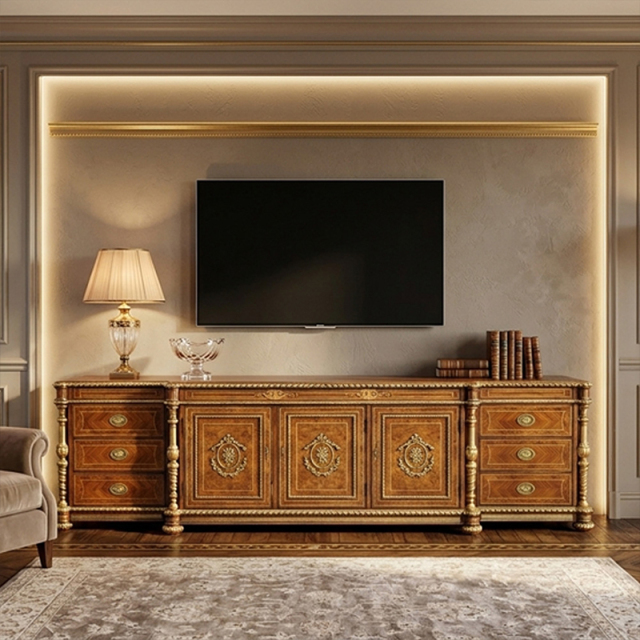 Luxury American Classical TV Stand | Regency Grandeur Heritage Media Sideboard | EKAR Furniture,MY SHOP,Luxury American Classical TV Stand | Regency Grandeur Heritage Media Sideboard | EKAR Furniture,foshan furniture factory,custom Furniture factory,china furniture factory
