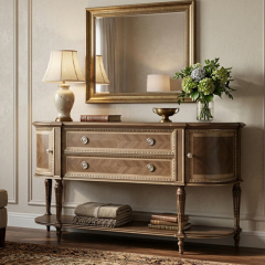 EKAR Furniture | Cambridge Manor Chevron Marquetry Sideboard - Luxury American Classical Media Console,MY SHOP,EKAR Furniture | Cambridge Manor Chevron Marquetry Sideboard - Luxury American Classical Media Console,foshan furniture factory,custom Furniture factory,china furniture factory