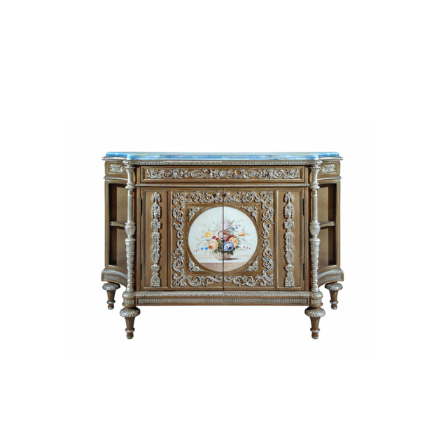 EKAR Furniture | Imperial Flora Hand-Painted Sideboard - Luxury Neoclassical Credenza,MY SHOP,EKAR Furniture | Imperial Flora Hand-Painted Sideboard - Luxury Neoclassical Credenza,foshan furniture factory,custom Furniture factory,china furniture factory