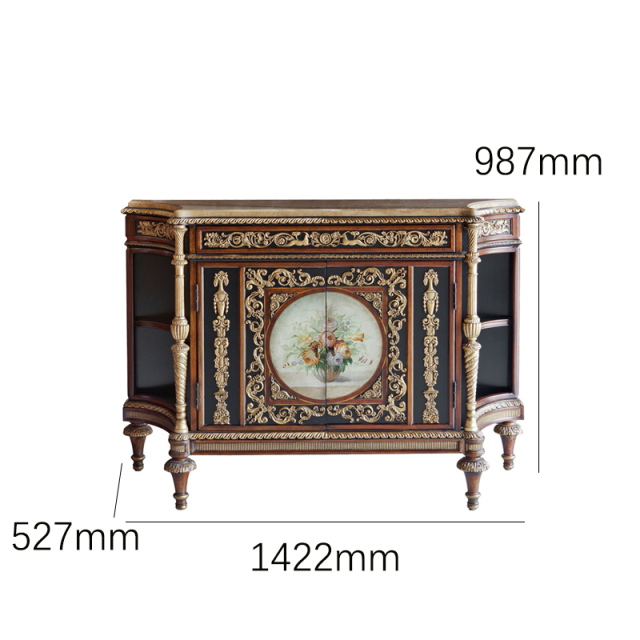 EKAR Furniture | Imperial Flora Hand-Painted Sideboard - Luxury Neoclassical Credenza,MY SHOP,EKAR Furniture | Imperial Flora Hand-Painted Sideboard - Luxury Neoclassical Credenza,foshan furniture factory,custom Furniture factory,china furniture factory