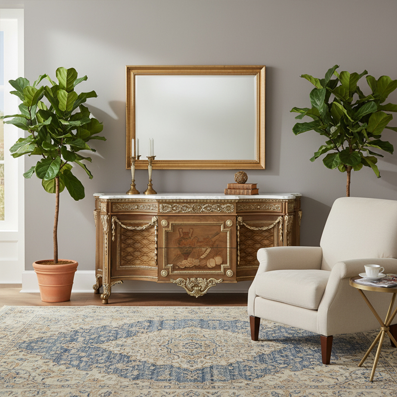 EKAR Furniture | Grand Estate Heritage Marble-Top Sideboard - Luxury American Classical Credenza,MY SHOP,EKAR Furniture | Grand Estate Heritage Marble-Top Sideboard - Luxury American Classical Credenza,foshan furniture factory,custom Furniture factory,china furniture factory
