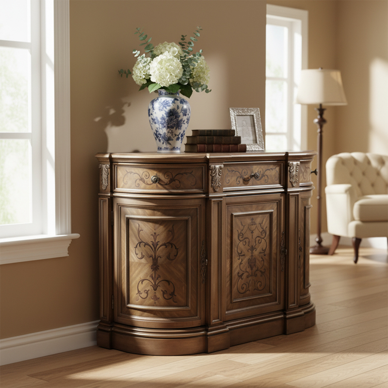 Majestic Manor Hand-Painted Classical Sideboard | Luxury American Style Credenza by EKAR FURNITURE,EKAR FURNITURE CO.,LTD,Majestic Manor Hand-Painted Classical Sideboard | Luxury American Style Credenza by EKAR FURNITURE,foshan furniture factory,custom Furniture factory,china furniture factory
