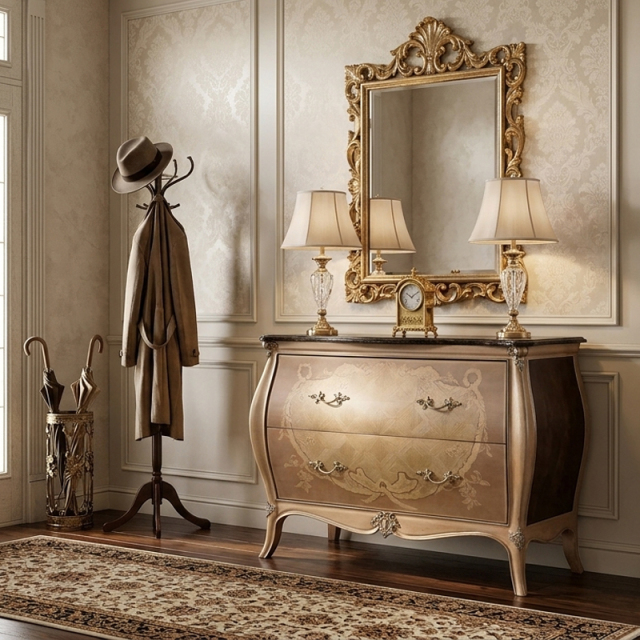 Imperial Ribbon Marquetry Accent Chest | Luxury American Classical Sideboard by EKAR FURNITURE,EKAR FURNITURE CO.,LTD,Imperial Ribbon Marquetry Accent Chest | Luxury American Classical Sideboard by EKAR FURNITURE,foshan furniture factory,custom Furniture factory,china furniture factory