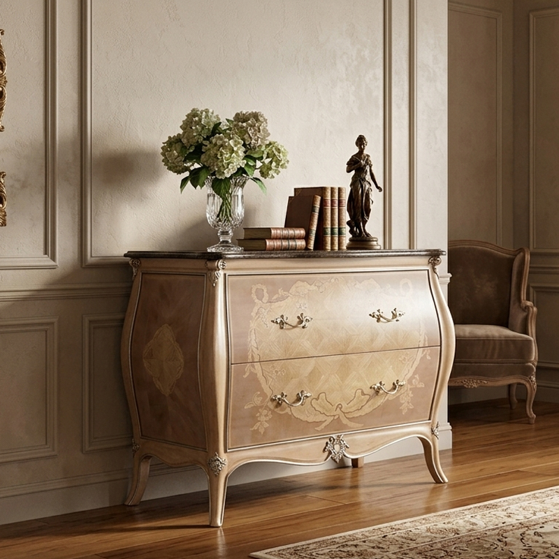 Imperial Ribbon Marquetry Accent Chest | Luxury American Classical Sideboard by EKAR FURNITURE,EKAR FURNITURE CO.,LTD,Imperial Ribbon Marquetry Accent Chest | Luxury American Classical Sideboard by EKAR FURNITURE,foshan furniture factory,custom Furniture factory,china furniture factory