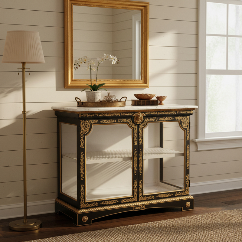 Royal Versailles Gilded Entryway Console | Luxury American Classical Hallway Cabinet by EKAR FURNITURE,EKAR FURNITURE CO.,LTD,Royal Versailles Gilded Entryway Console | Luxury American Classical Hallway Cabinet by EKAR FURNITURE,foshan furniture factory,custom Furniture factory,china furniture factory