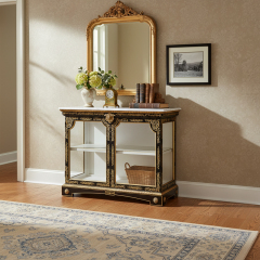Royal Versailles Gilded Entryway Console | Luxury American Classical Hallway Cabinet by EKAR FURNITURE,EKAR FURNITURE CO.,LTD,Royal Versailles Gilded Entryway Console | Luxury American Classical Hallway Cabinet by EKAR FURNITURE,foshan furniture factory,custom Furniture factory,china furniture factory