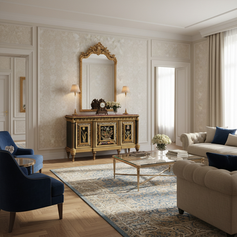 Botanical Grandeur Hand-Painted Gilded Console | Luxury American ClassicalEntryway Cabinet by EKAR FURNITUR,EKAR FURNITURE CO.,LTD,Botanical Grandeur Hand-Painted Gilded Console | Luxury American ClassicalEntryway Cabinet by EKAR FURNITUR,foshan furniture factory,custom Furniture factory,china furniture factory