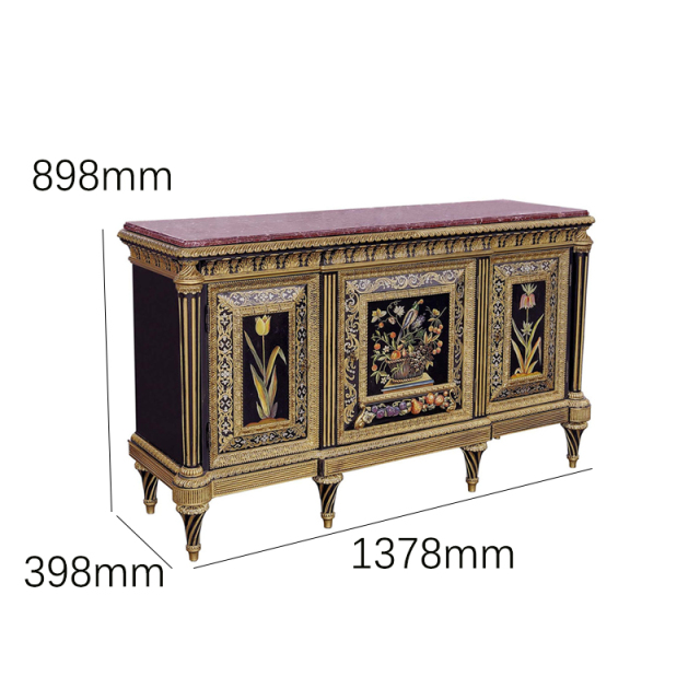 Botanical Grandeur Hand-Painted Gilded Console | Luxury American ClassicalEntryway Cabinet by EKAR FURNITUR,EKAR FURNITURE CO.,LTD,Botanical Grandeur Hand-Painted Gilded Console | Luxury American ClassicalEntryway Cabinet by EKAR FURNITUR,foshan furniture factory,custom Furniture factory,china furniture factory