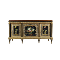 Savoy Floral Masterpiece Gilded Console | Luxury American Classical Entryway Cabinet by EKAR FURNITURE,EKAR FURNITURE CO.,LTD,Savoy Floral Masterpiece Gilded Console | Luxury American Classical Entryway Cabinet by EKAR FURNITURE,foshan furniture factory,custom Furniture factory,china furniture factory