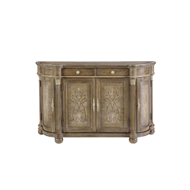 Aurelian Estate Bow-Front Classical Console | Luxury American Style Entryway Cabinet by EKAR FURNITURE,EKAR FURNITURE CO.,LTD,Aurelian Estate Bow-Front Classical Console | Luxury American Style Entryway Cabinet by EKAR FURNITURE,foshan furniture factory,custom Furniture factory,china furniture factory