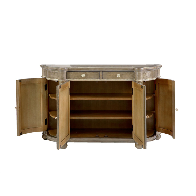 Aurelian Estate Bow-Front Classical Console | Luxury American Style Entryway Cabinet by EKAR FURNITURE,EKAR FURNITURE CO.,LTD,Aurelian Estate Bow-Front Classical Console | Luxury American Style Entryway Cabinet by EKAR FURNITURE,foshan furniture factory,custom Furniture factory,china furniture factory