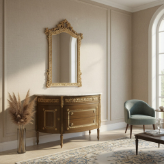 Belvedere Gilded Marquetry Sideboard | Luxury American Classical Entryway Console by EKAR FURNITURE,EKAR FURNITURE CO.,LTD,Belvedere Gilded Marquetry Sideboard | Luxury American Classical Entryway Console by EKAR FURNITURE,foshan furniture factory,custom Furniture factory,china furniture factory